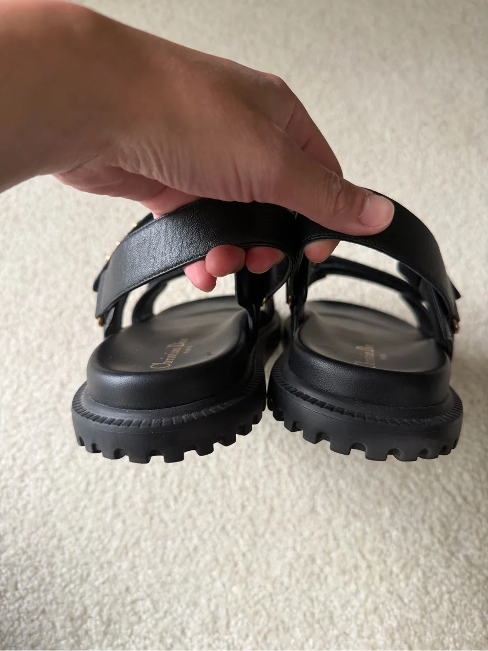 Dioract Sandal size 40 black lambskin